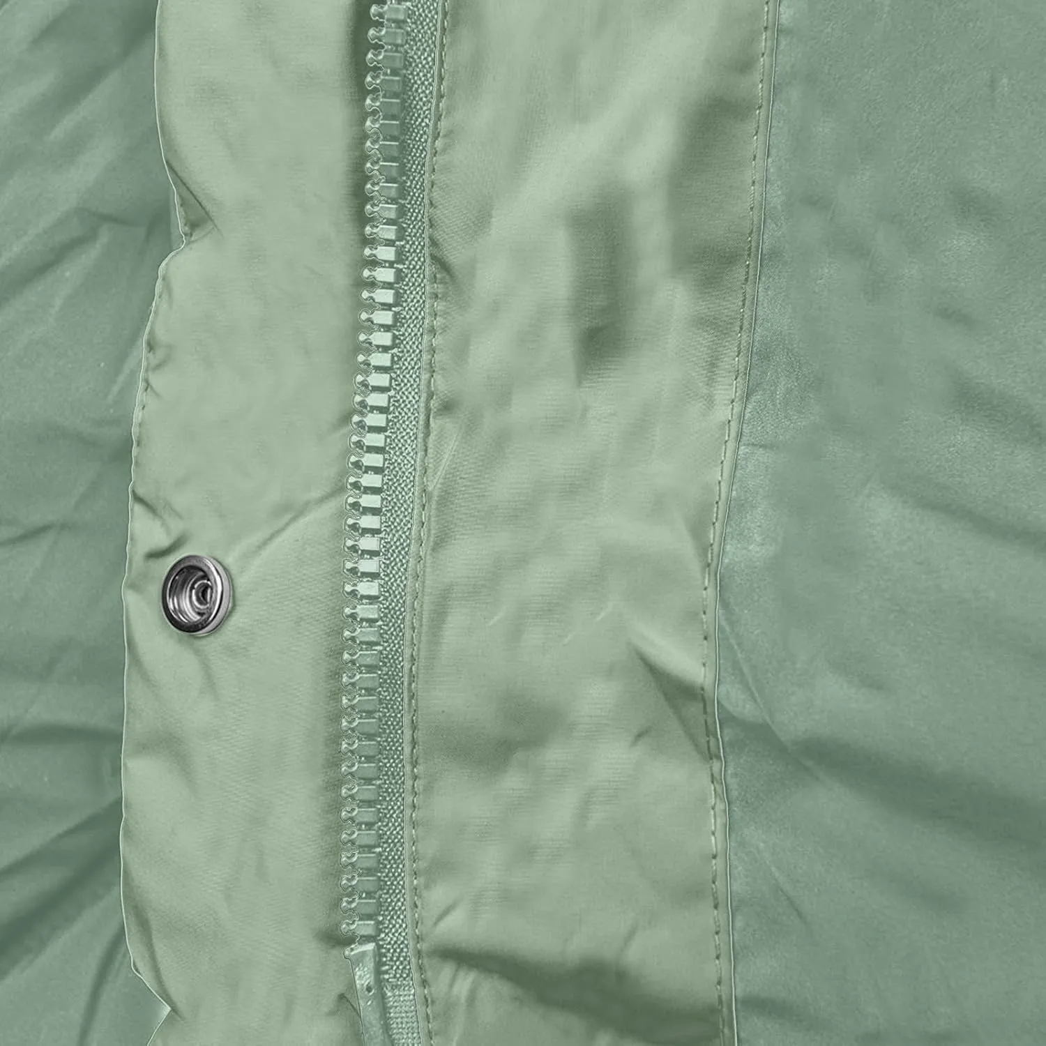 Womens Long Hooded Puffer Jackets Trendy Windproof Zipper Button Down Coat Winter Solid Long Sleeve Warm Outerwear