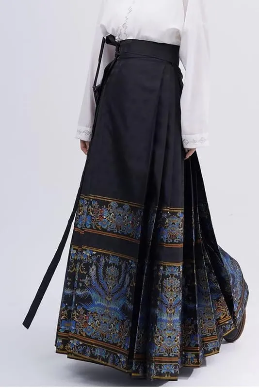 Women's Long Horse Face Skirt Traditional Ming Dynasty Horse Face Pleated Skirt Chinese Ancient Horse Face Skirt
