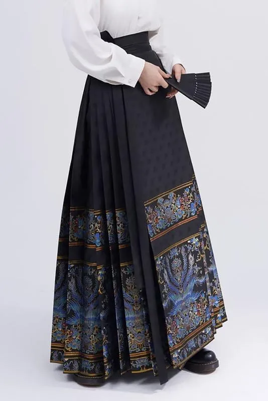Women's Long Horse Face Skirt Traditional Ming Dynasty Horse Face Pleated Skirt Chinese Ancient Horse Face Skirt