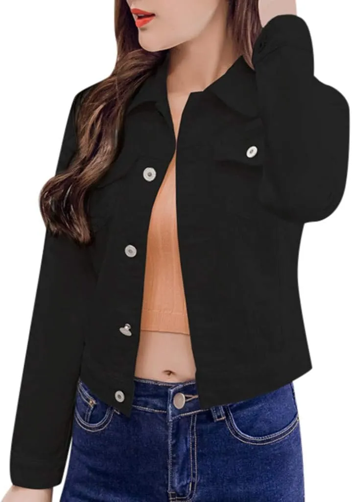 Women's Oversized Denim Jacket Casual Long Boyfriend Distresse Jean Jacket Autumn Spring Washed Denim Jacket 2024