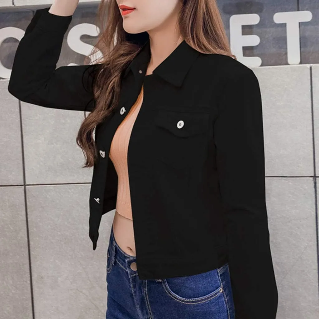 Women's Oversized Denim Jacket Casual Long Boyfriend Distresse Jean Jacket Autumn Spring Washed Denim Jacket 2024