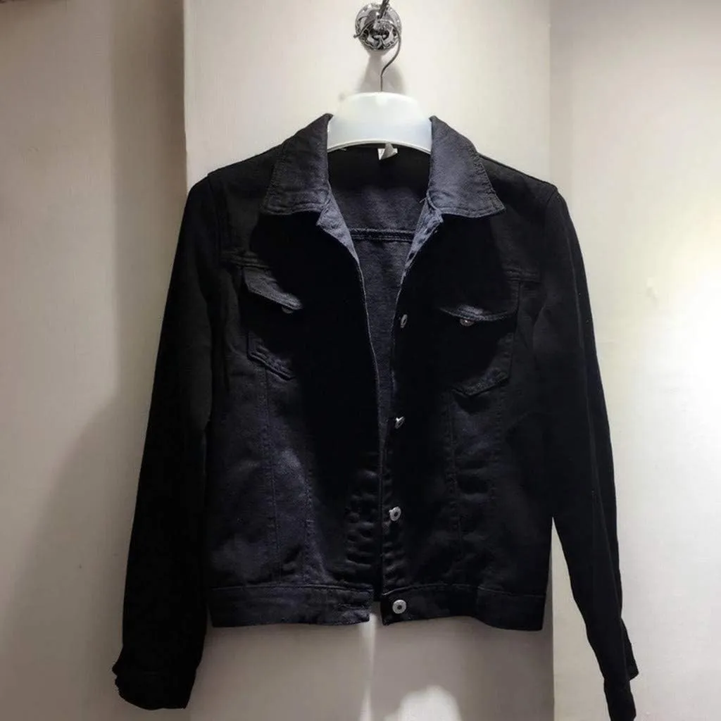 Women's Oversized Denim Jacket Casual Long Boyfriend Distresse Jean Jacket Autumn Spring Washed Denim Jacket 2024