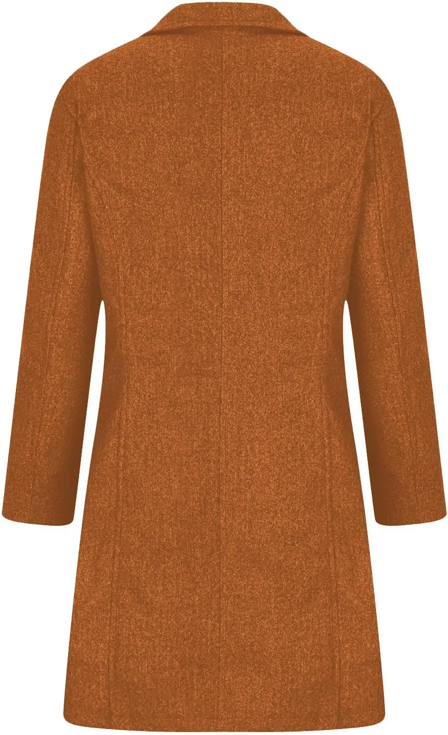 Womens Pea Coat Winter Fall Classic Button Down Stand Collar Peacoat Dressy Casual Elegant Trench Coat with Pocket