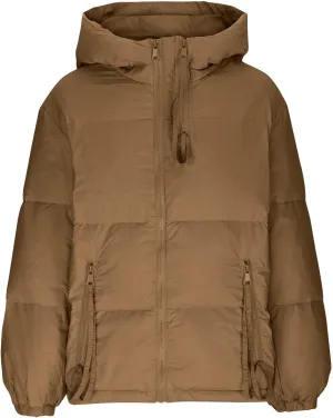 Womens Puffer Jacket with Hood Winter Warm Cotton Down Coat Thickened Full Zip Padded Outerwear with Pockets Plus Size