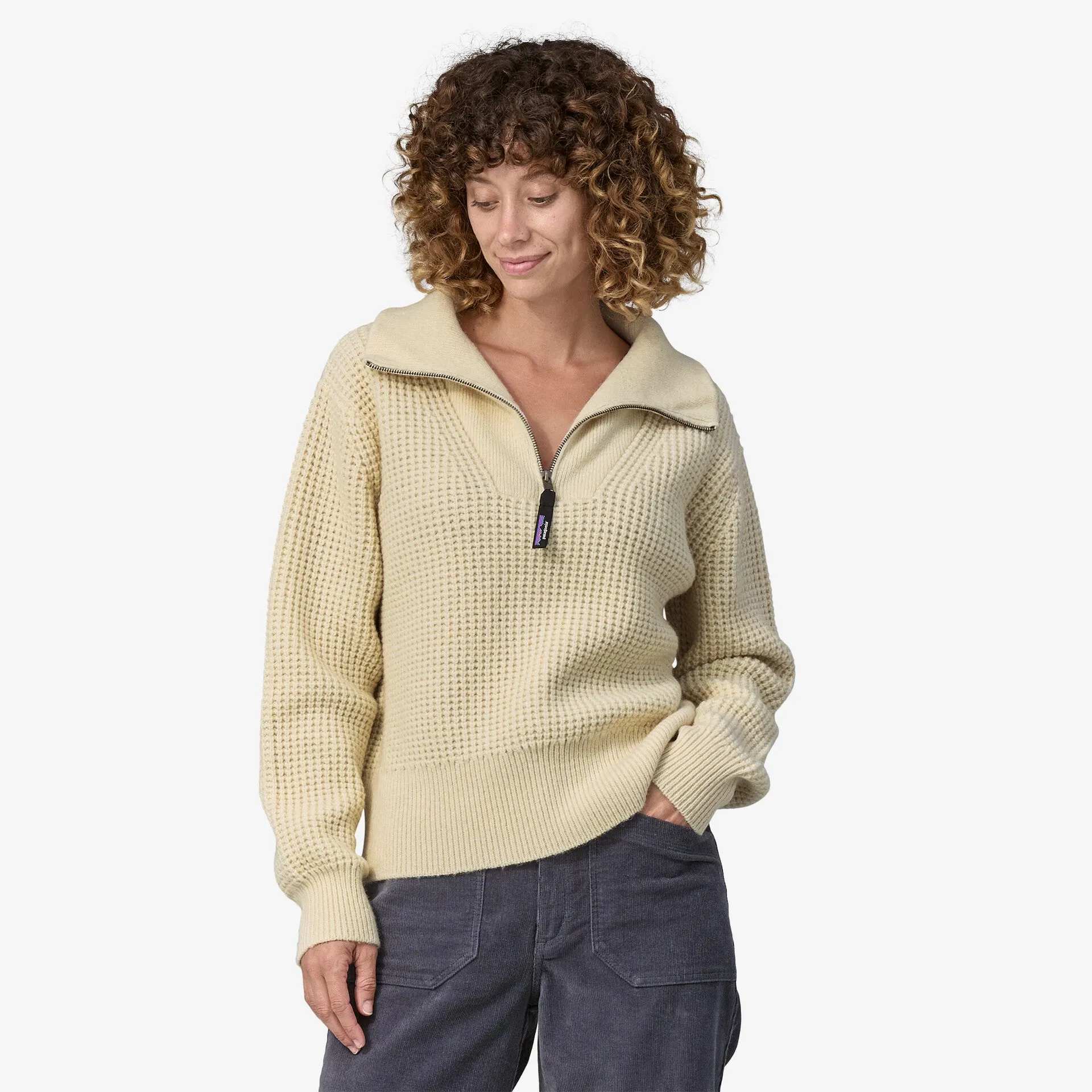 Women's Recycled Wool-Blend 1/4-Zip Sweater (Past Season)