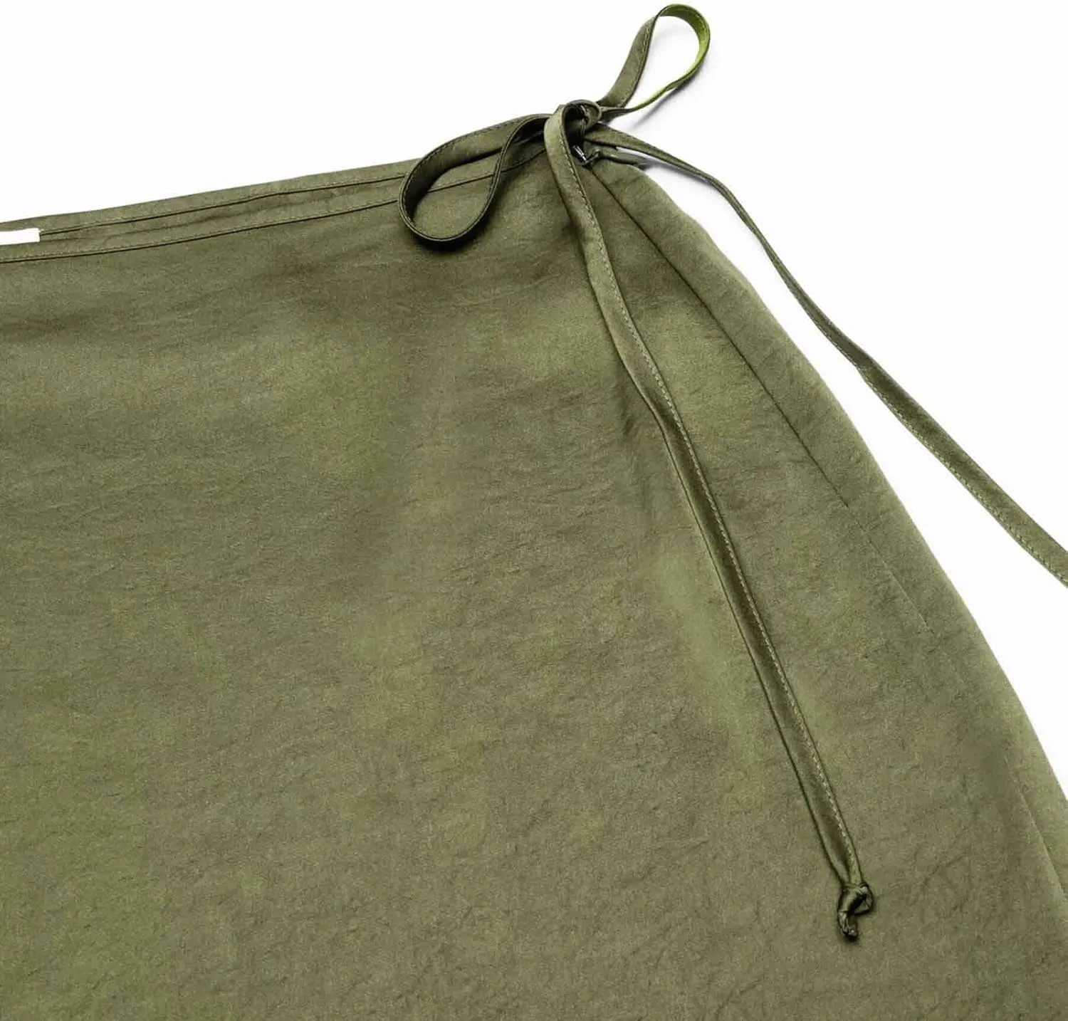 Womens Shift Skirt Casual Elegant Side Split Drawstring High Waisted Wrap Midi Skirt Office Business Work Skirt