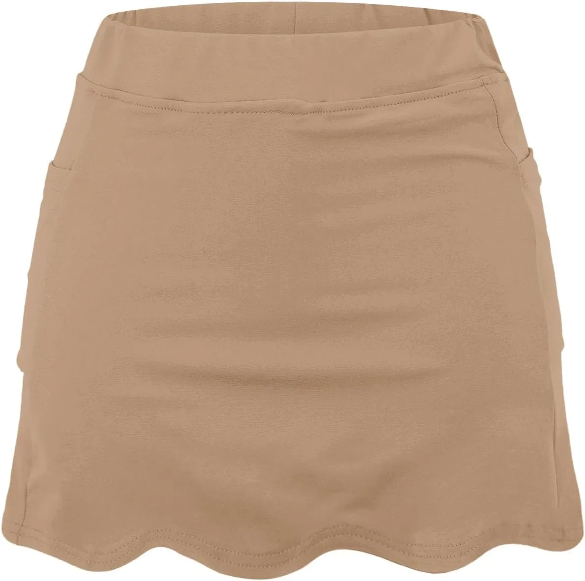 Womens Skorts with Pockets Summer Tummy Control Solid Yoga Shorts High Waist Baggy Casual Loose Fit Plus Size Skirt