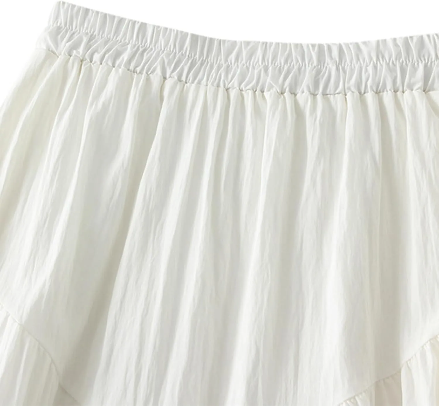 Womens Summer Boho Flowy Swing Tiered A-Line Midi Skirt Stretch Waist A-Line Big Swing Peasant Skirt 2025 Trendy