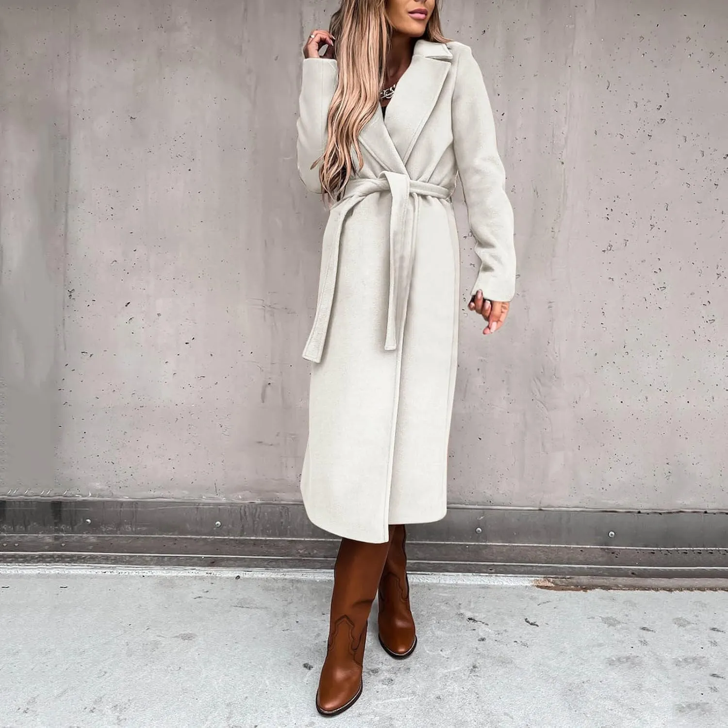 Women's Winter Coats Blouse Thin Coat Trench Long Jacket Ladies Slim Long Belt Elegant Trench Coat for Women 2023