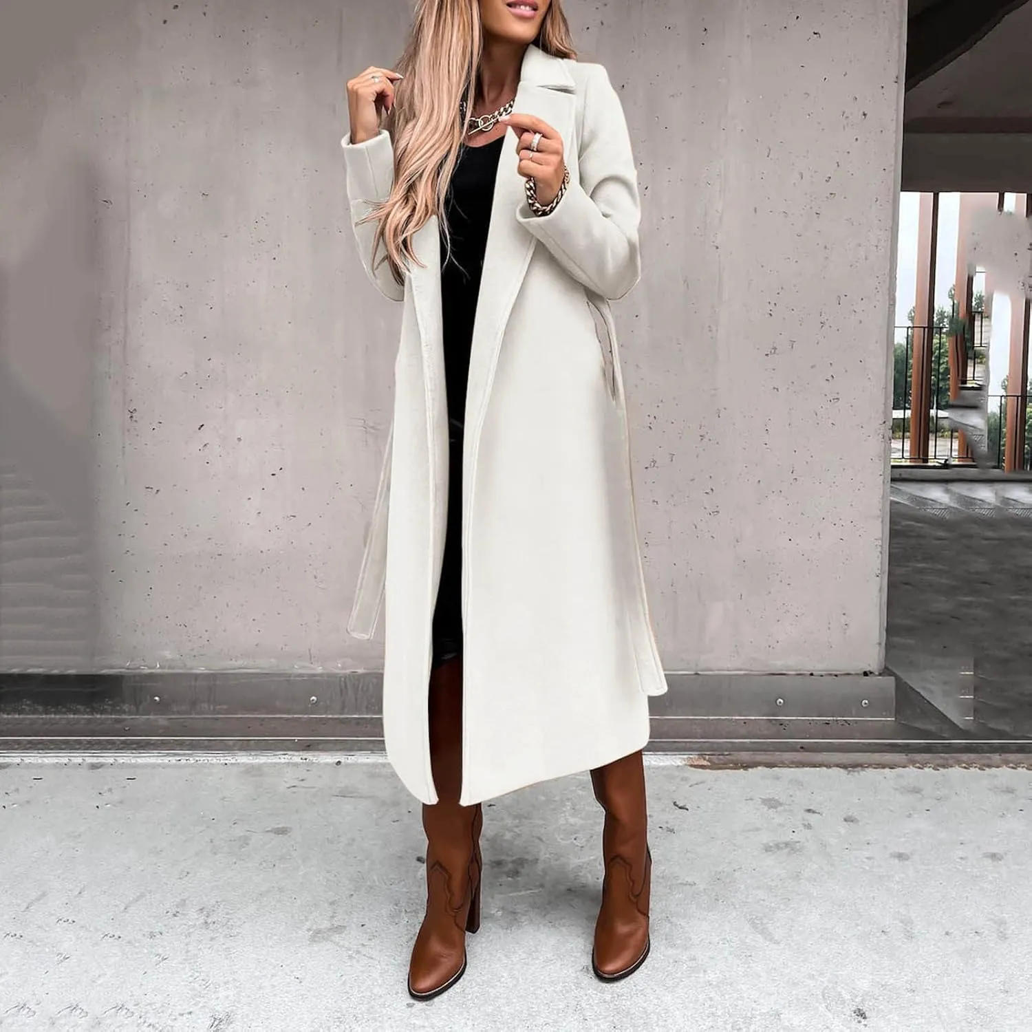 Women's Winter Coats Blouse Thin Coat Trench Long Jacket Ladies Slim Long Belt Elegant Trench Coat for Women 2023