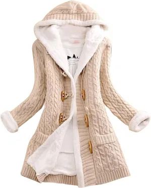 Women's Winter Down Coat Thicken Fleece Parka Wool Coat Warm Cotton Coat Women's Coat Quilted Parka Jacket Puffer