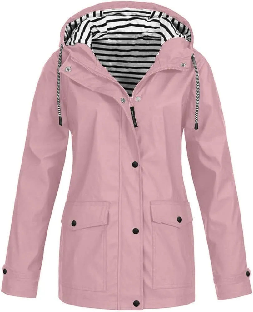 Women's Winter Jacket Quilted Puffer Parka Outdoor Coat Plus Women's Coat Mountain Windbreaker Hooded Raincoat