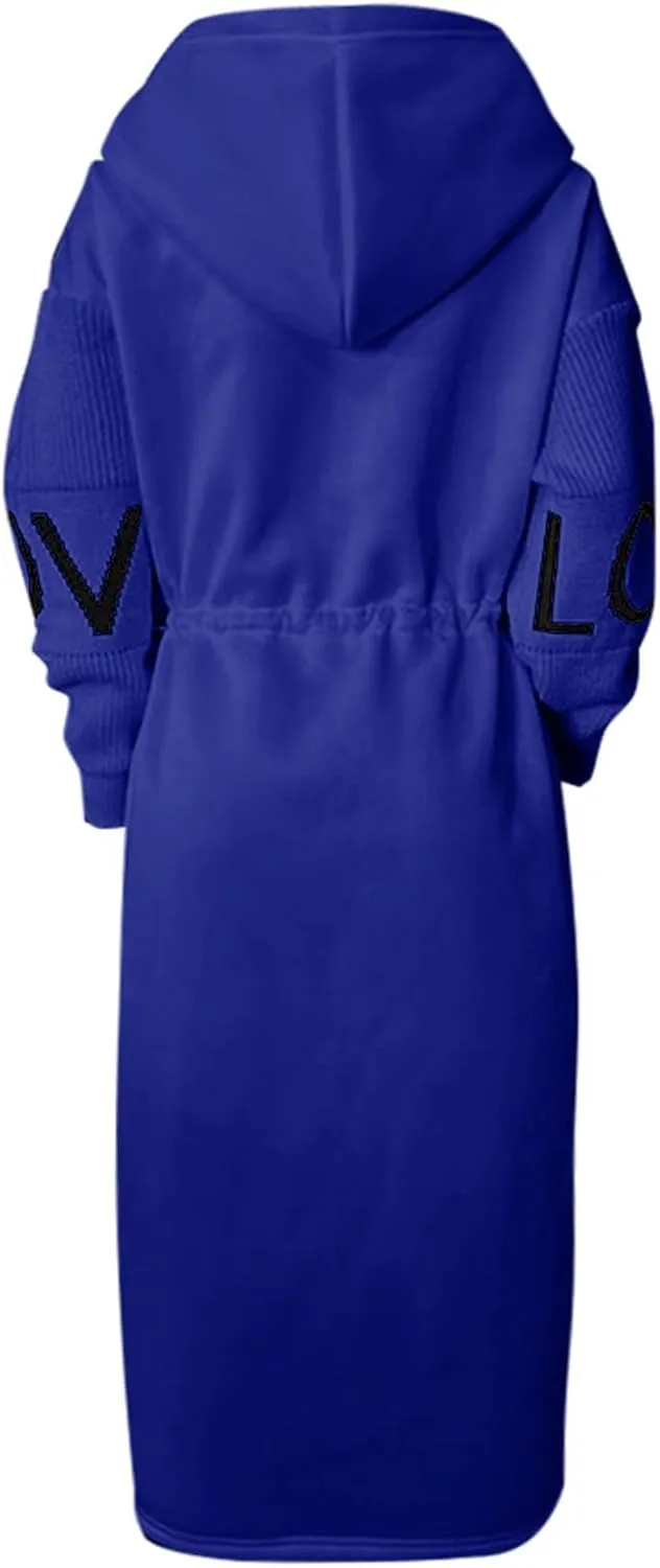 Womens Wool Blend Pea Coat Fashion Winter Dressy Overcoat Zipped Trench Jackets with Hood