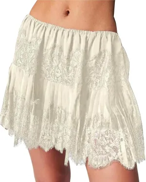 Womes Lace Mini Skirt Y2k Ruffle Elastic High Waist Cute Flowy Tiered Layered Boho Skorts Lace Tiered Short Skirts Underskirt