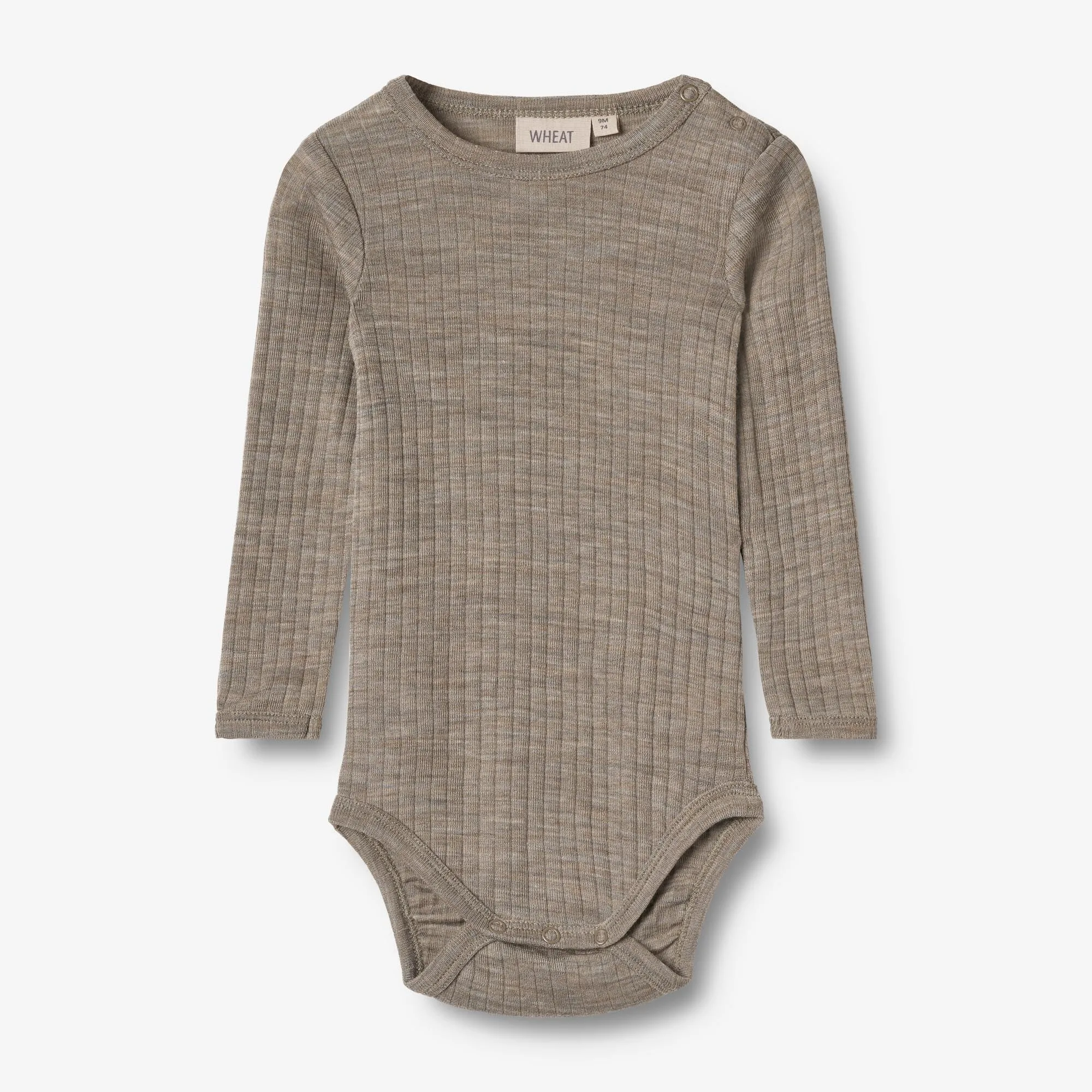 Wool Silk Body L/S Lucca - khaki melange