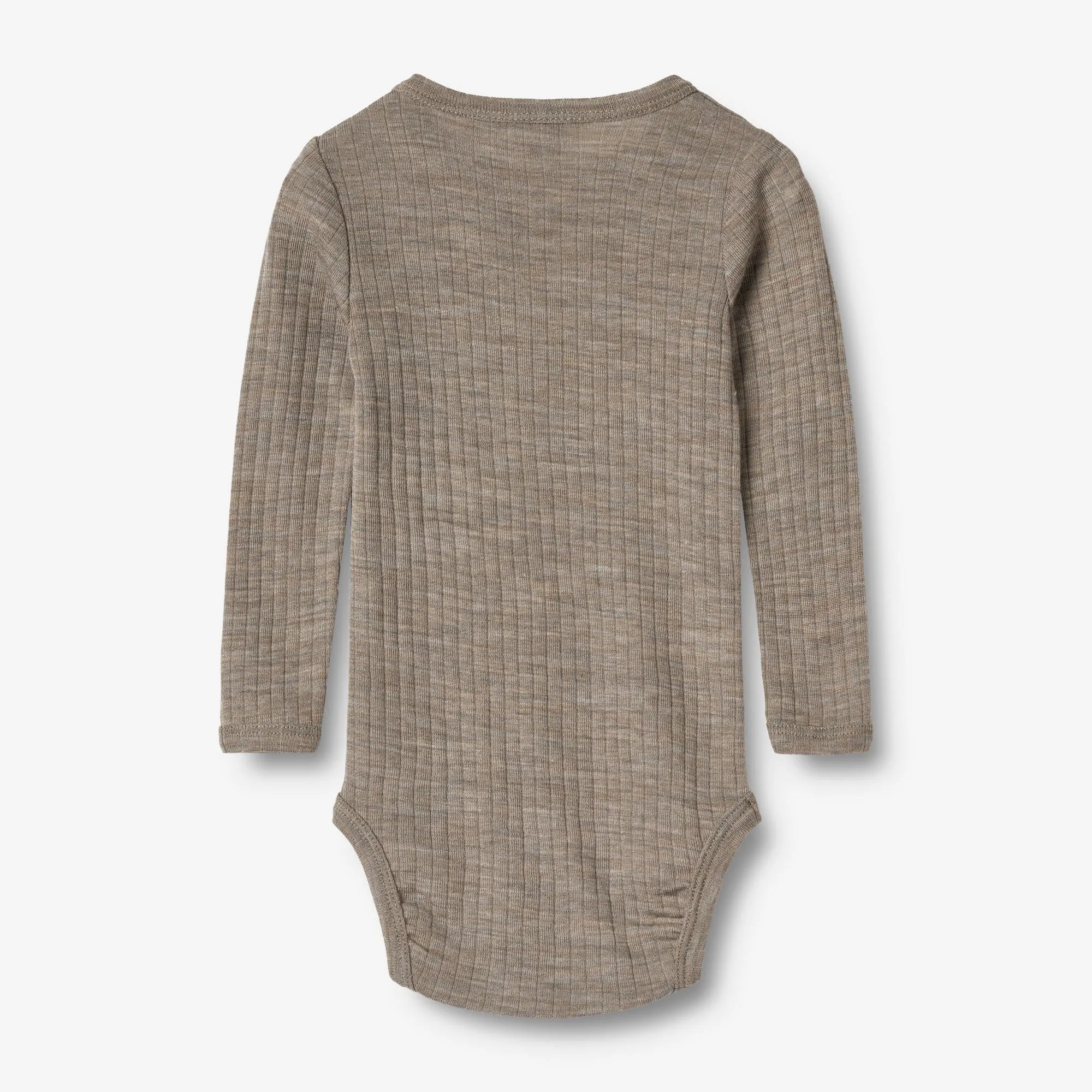 Wool Silk Body L/S Lucca - khaki melange