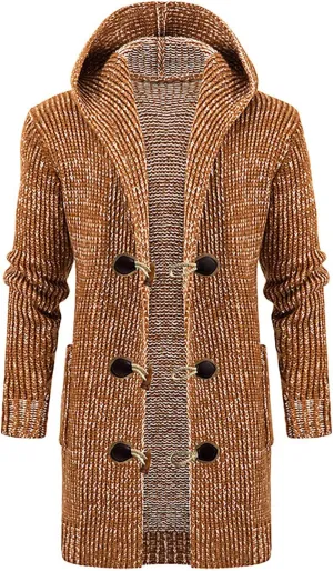 Ymosrh Mens Coats and Jackets Plus Size Windbreaker Button Cardigan Medium Length Sweater Lightweight Rain Jacket